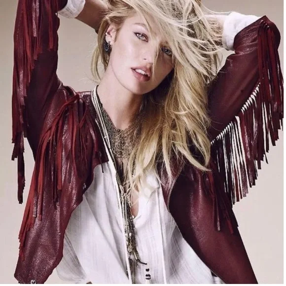 Cleobella Everly Leather Fringe Jacket - Picture 4 of 9